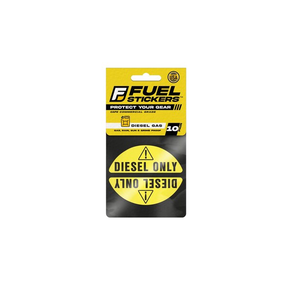 Fuel Stickers Diesel Label for Fuel Cap: Fleet Trucks, Box Truck, Van, Hvy-Dty, Ultra-Durable, 10PK Z-GCDYx10 - main